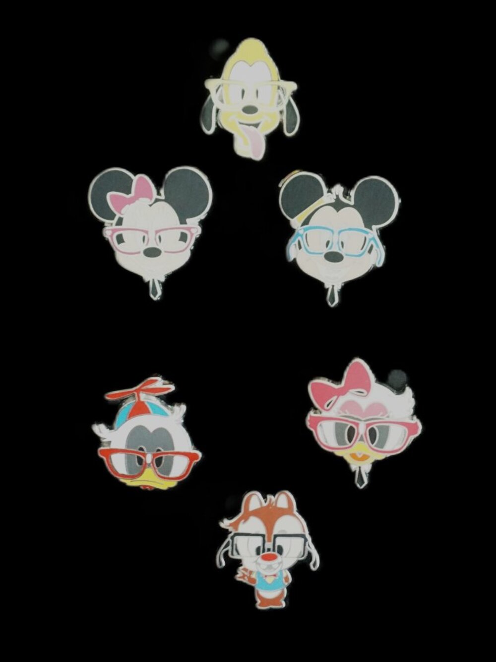 Disney Pin Trading 6 Pin Lot Featuring Geek Nerd Characters (088)